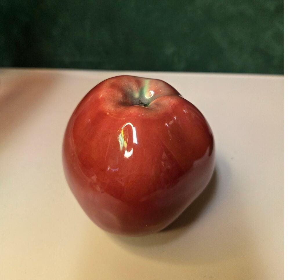 Red Ceramic Apple  3"x2.5"